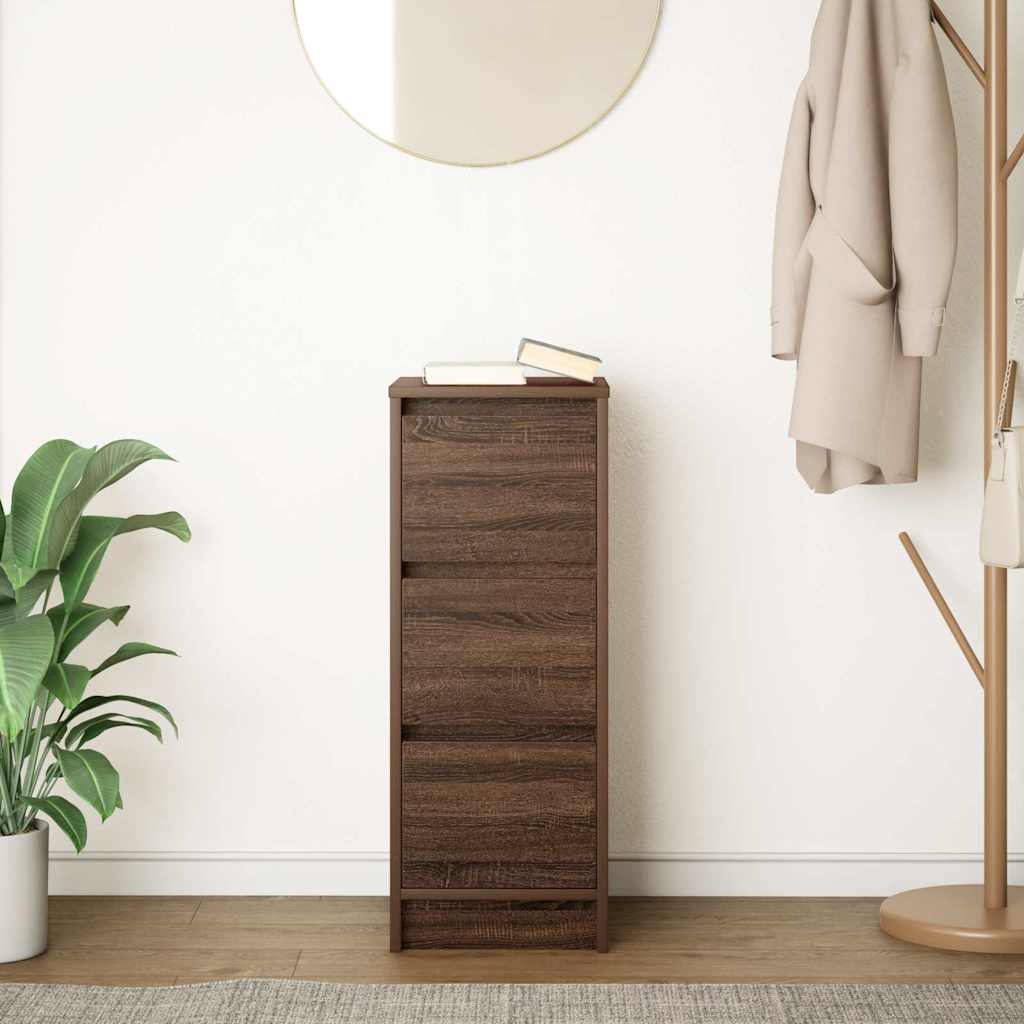 Sideboard Brown Oak 29.5x34x76 cm Engineered Wood